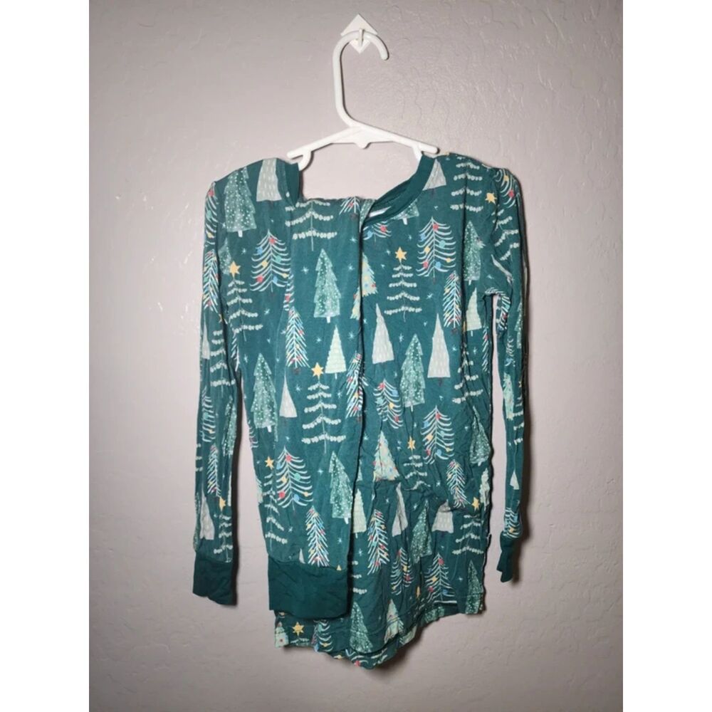 Little Sleepies Twinkling Trees Christmas Pajama Set Size 7/8 Long Sleeve